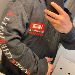 Vans “Off The Wall” Zip Up Hoodie Large NWT New